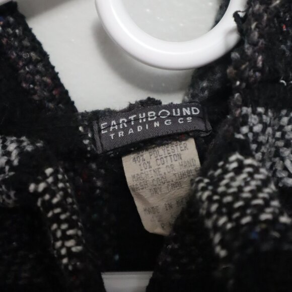 EARTHBOUND Woven Mexican Baja Hoodie Poncho Pullover Sweater - Picture 6 of 6